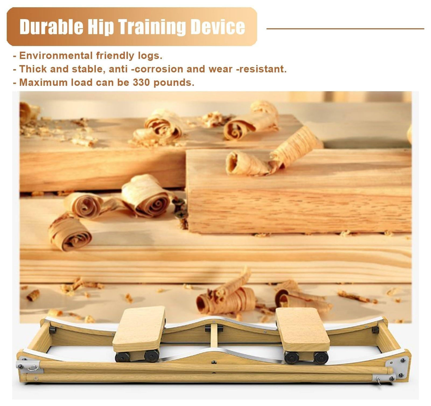 Solid Wood Leg Trainer Ski Training Machine for Women, Logs Leg Exercise Equipment to Strengthen Legs, Home Workouts Cardio Trainer Hip Training Machine