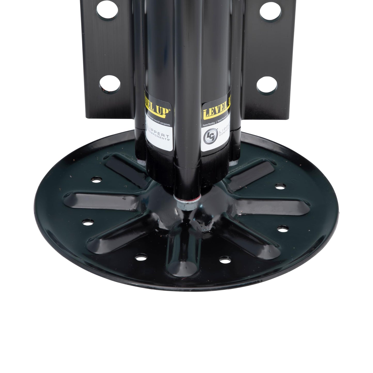 Lippert Level Up Gen I Replacement Hydraulic Landing Gear Jack for 5th Wheel RVs and Travel Trailers, 8,000-lbs. Capacity, Aluminum, 9" Diameter Footpad, 21-7/16" Retracted Height - 195860