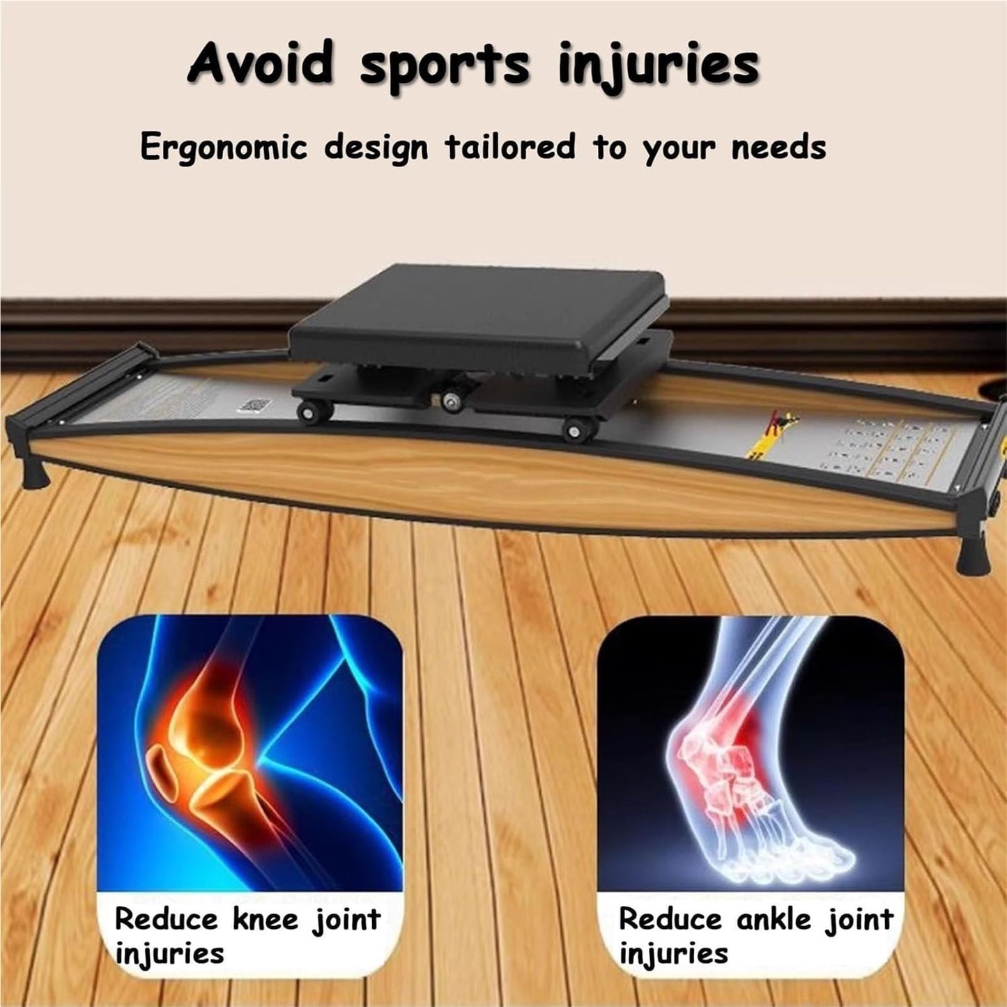 Ski Simulator，Ski Machine， Indoor Simulated Fitness Machine for Home Gym Workout Multifunction Cardio Exercise