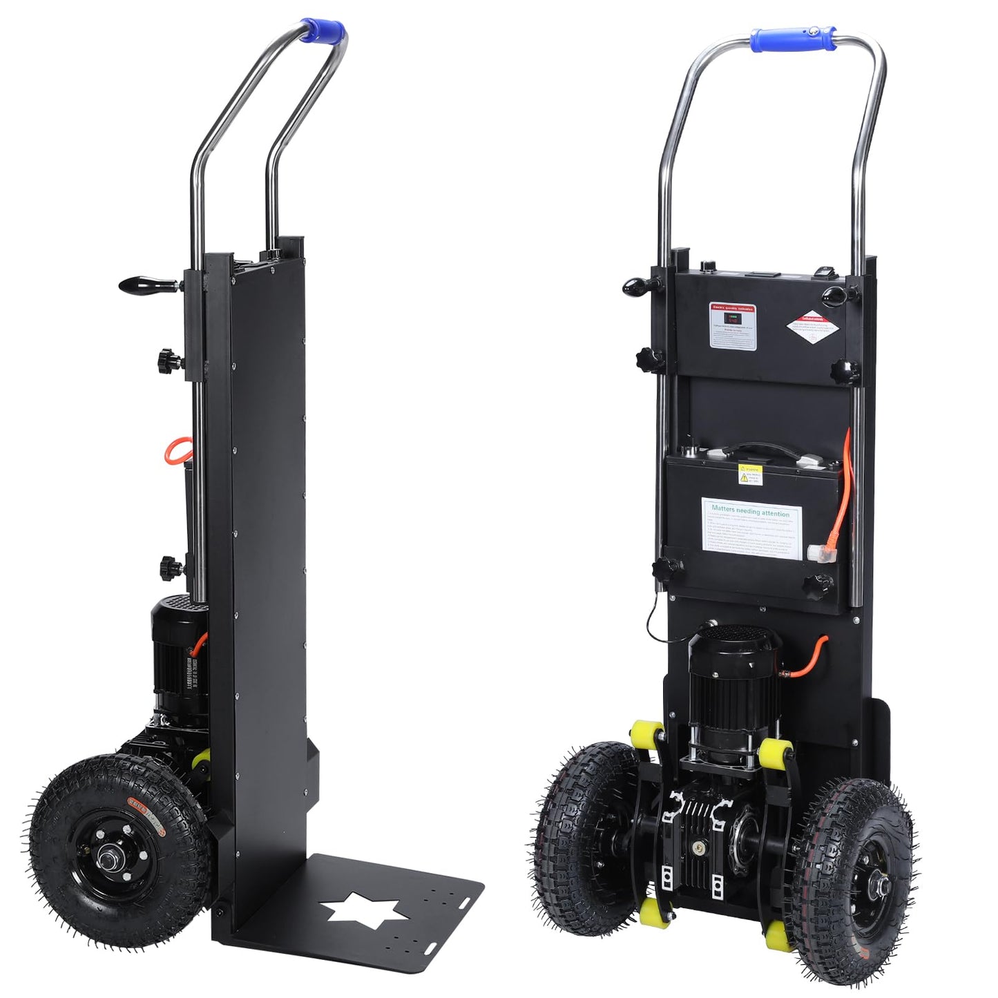Generic Electric Stair Climbing Hand Trucks 1500W Motor Powered Stair Climber Dolly Cart 880lbs Capacity with Rope for Moving Warehouses Delivery Workers