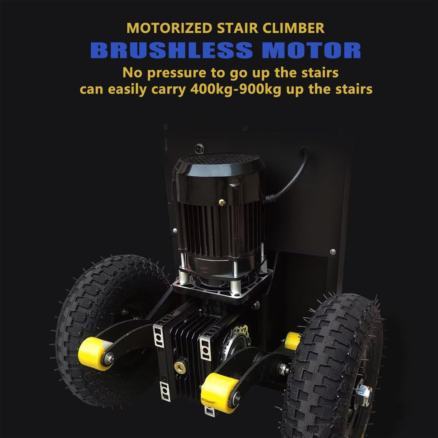 uhyOHF Electric Stair Climbing Hand Trucks Dolly Cart for Moving 440 lb Capacity Heavy Duty Folding Stair Climber Cart Hand Trolley,