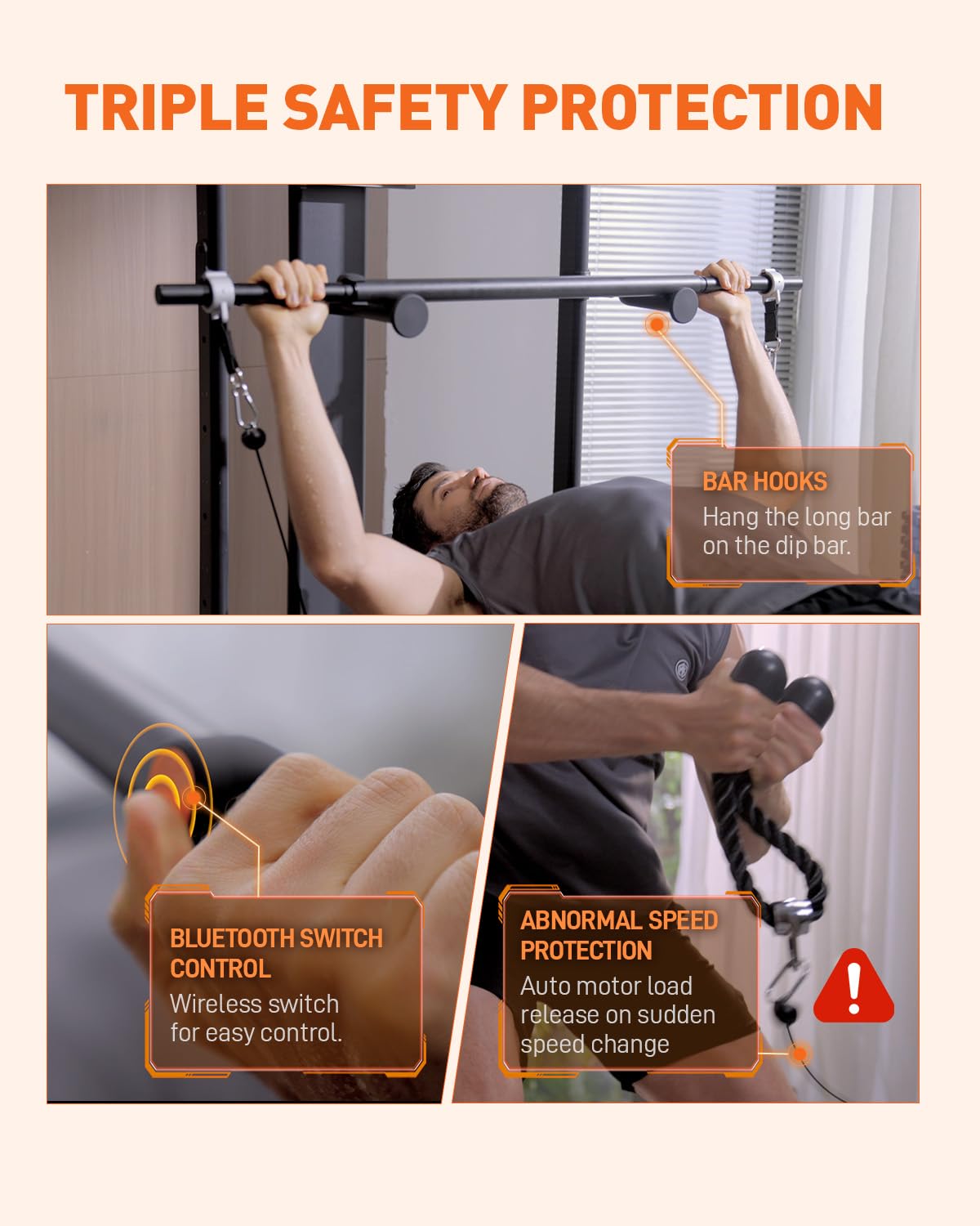 Motion Space Home Gym, All in One Smith Machine Digital Gym Equipment Multi-Functional Strength Equipment for Full Body Strength Training