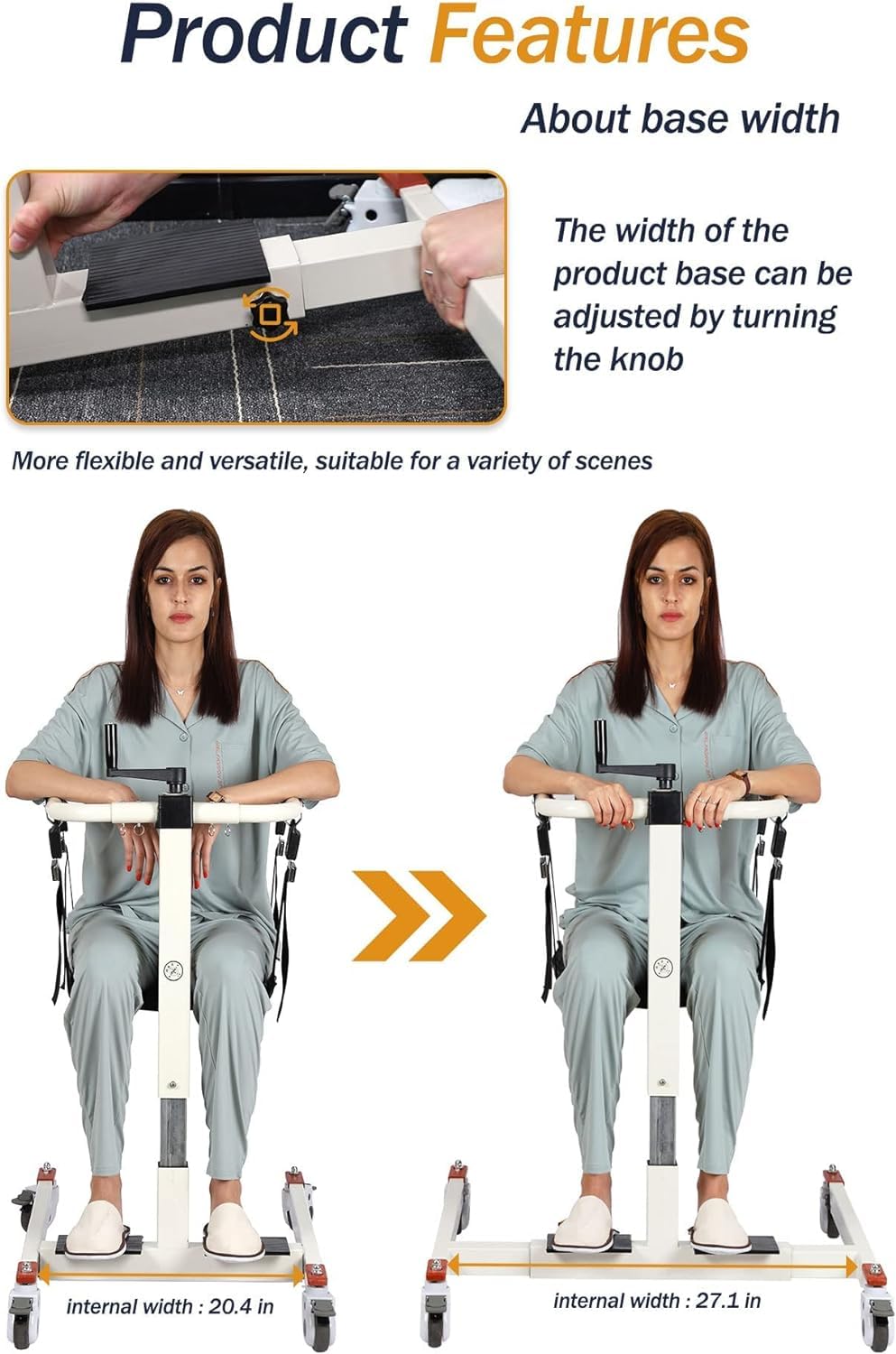 Patient Lift Transfer Chair, Transfer Lift Chair for Disabled, Portable Car Transfer Lift Bed to Wheelchair Transfer Devices, Transfer Chair for Elderly & Disabled (A)