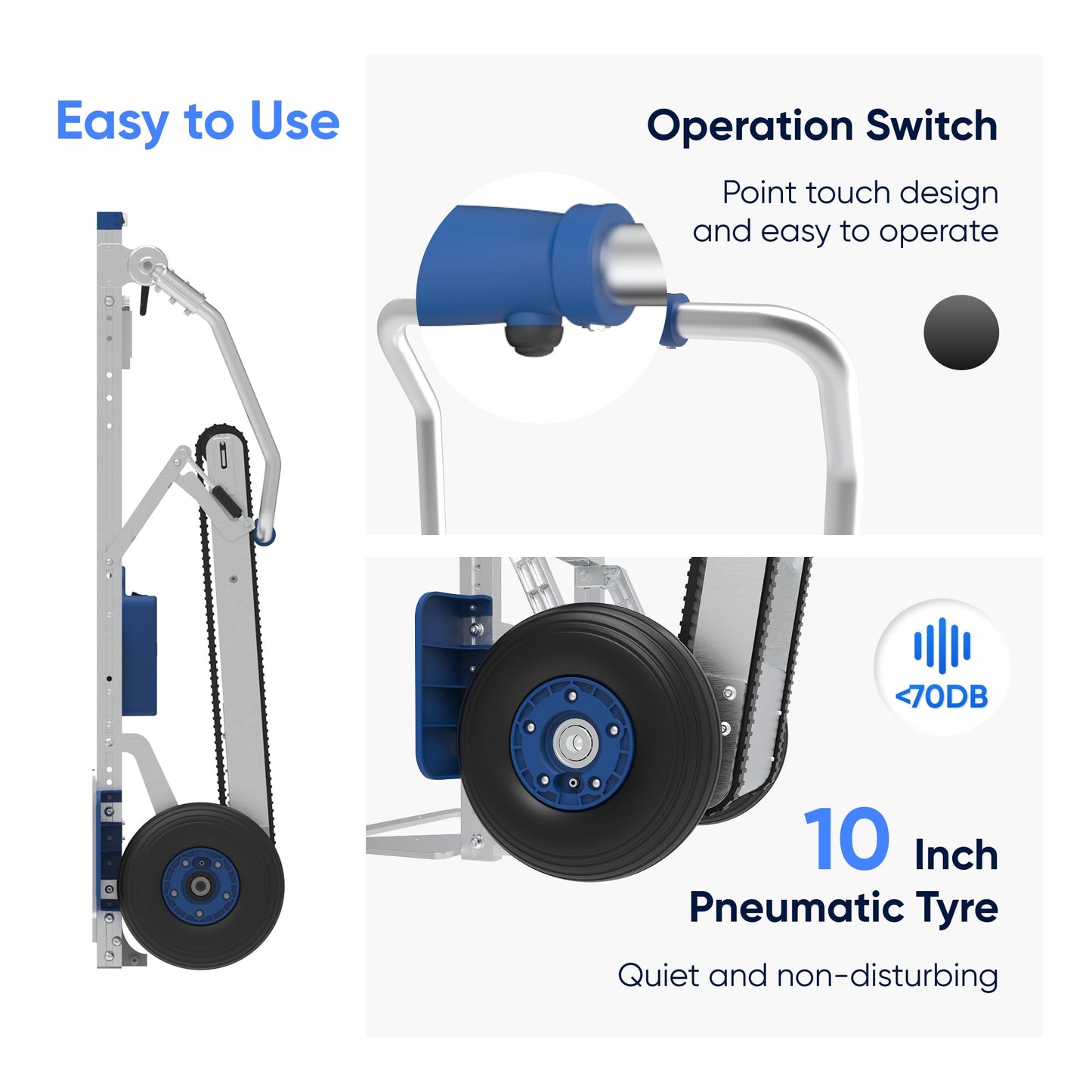 Electric Track Stair Climbing Hand Truck with Brakes 331 lbs Capacity (XSTO CT150PB)
