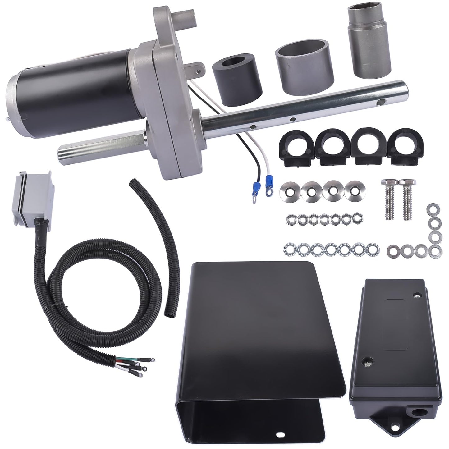 Woosphy 1824200100 Electric Powered Trailer Jack Kit Replacement for 12000 Lbs Landing Gear Single Speed 12VDC