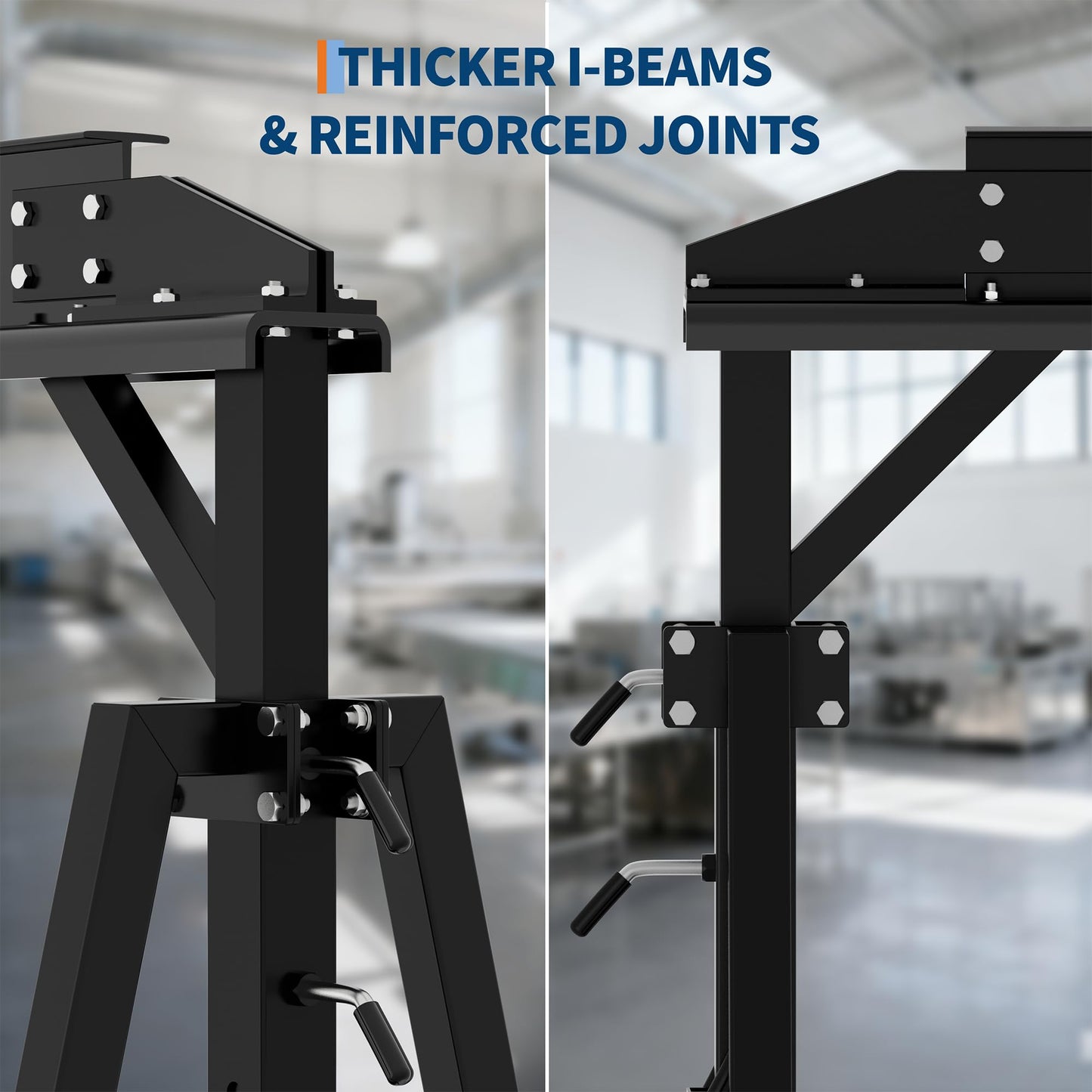 GarveeTech 2 Ton Gantry Crane 4400 LBS with Manual Trolley, Hook and Sling Strap, Height Adjustable from 97" to 141", Portable Shop Hoist with 12-Position Locking Pins, for Workshop, Garage