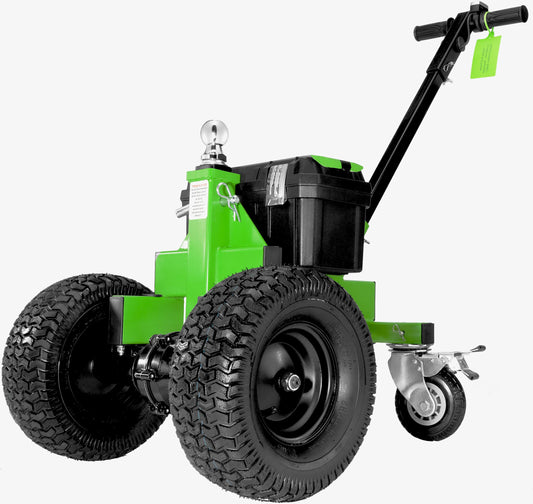 SuperWagen Electric Trailer Dolly Motorized Trailer with 4Wheel Brake 3600LB Max Towing 600LB Tongue Weight 850W Motor 9Ah Battery Dual Hitch Ball 2"&1-7/8"Heavy Duty RV Caravans Boat Cargo Glider