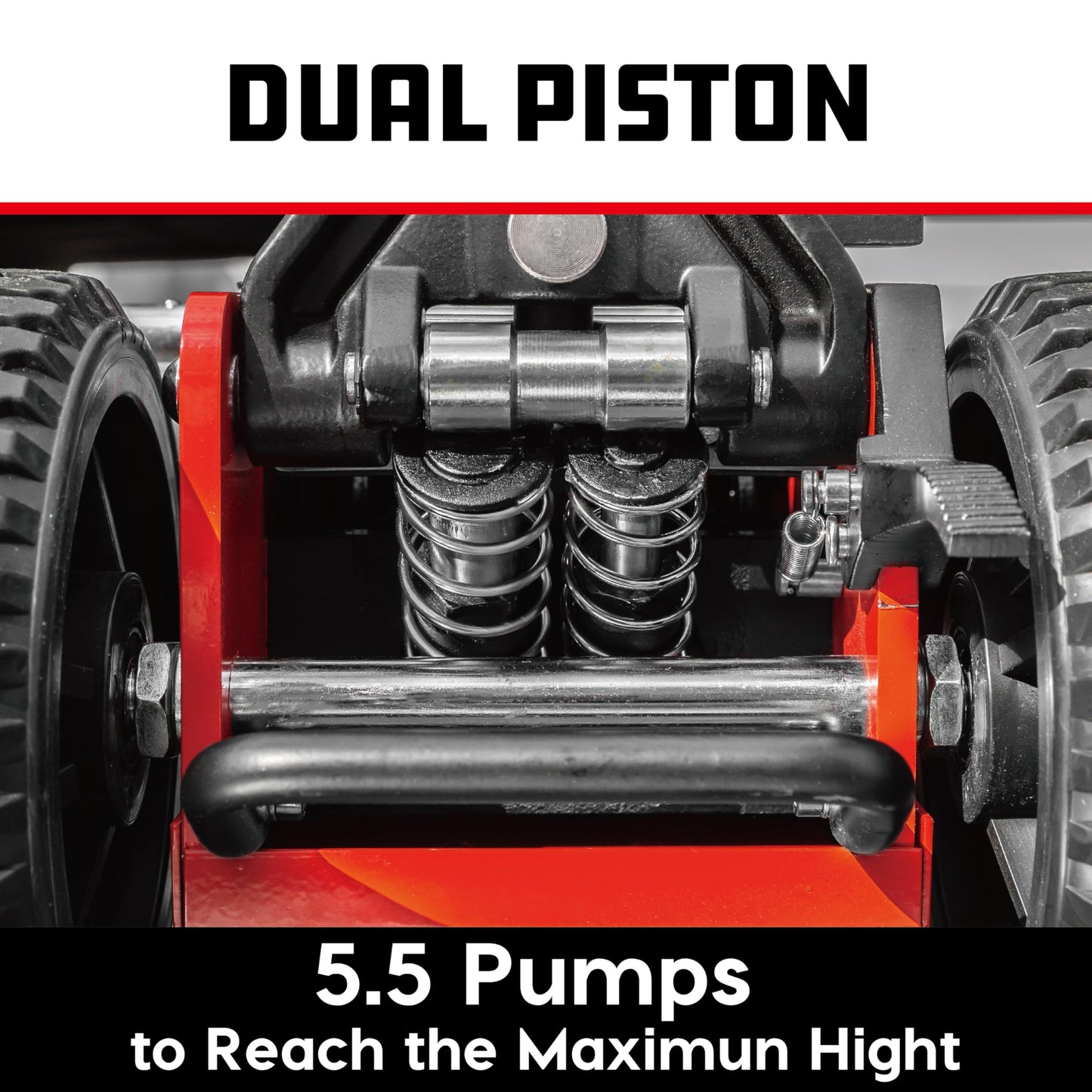 Powerbuilt 1.5 Ton Big Wheel Off Road Jack, Vehicle Lift for Trucks, SUVs, ATVs Offroad Vehicles, Oversized Wheels for Rugged Terrain, 3000 LB Capacity, Orange 620704ECE