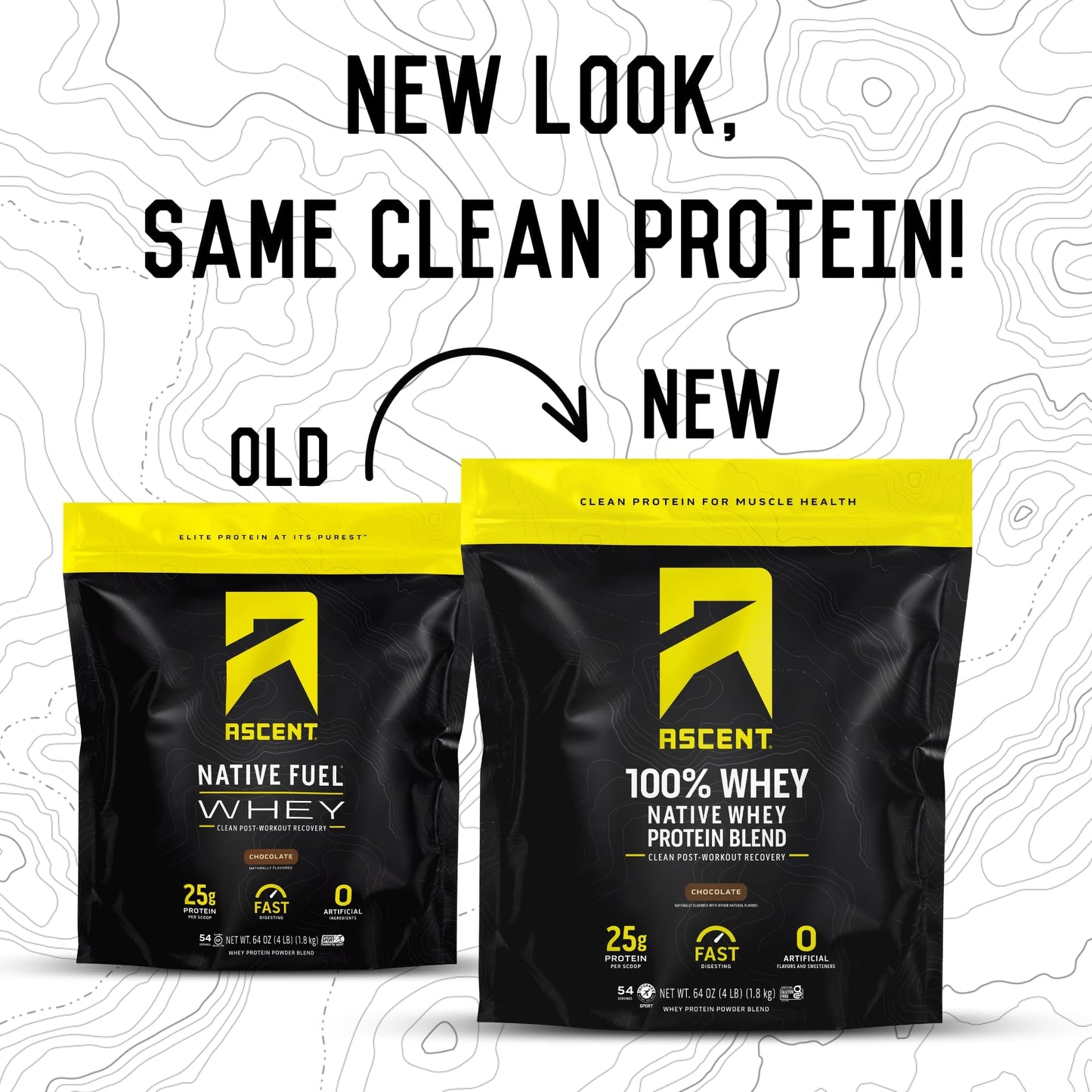 Ascent 100% Whey Protein Powder - Post Workout Whey Protein Isolate, Zero Artificial Flavors & Sweeteners, Soy & Gluten Free, 5.5g BCAA, 2.6g Leucine, Essential Amino Acids, Chocolate 4 lb