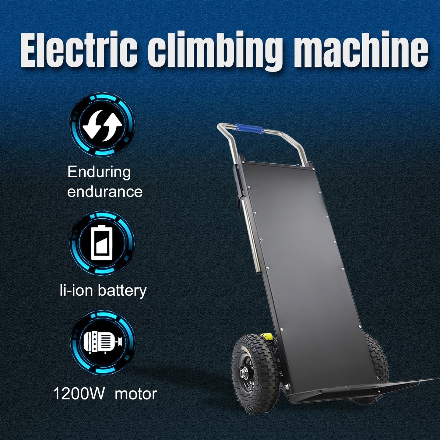 Electric Stair Climbing Dolly, Heavy Duty Cart 880lbs Capacity 1200W Motorized Hand Truck with Foldable Design for Moving Furniture Fridge Appliance(Green)