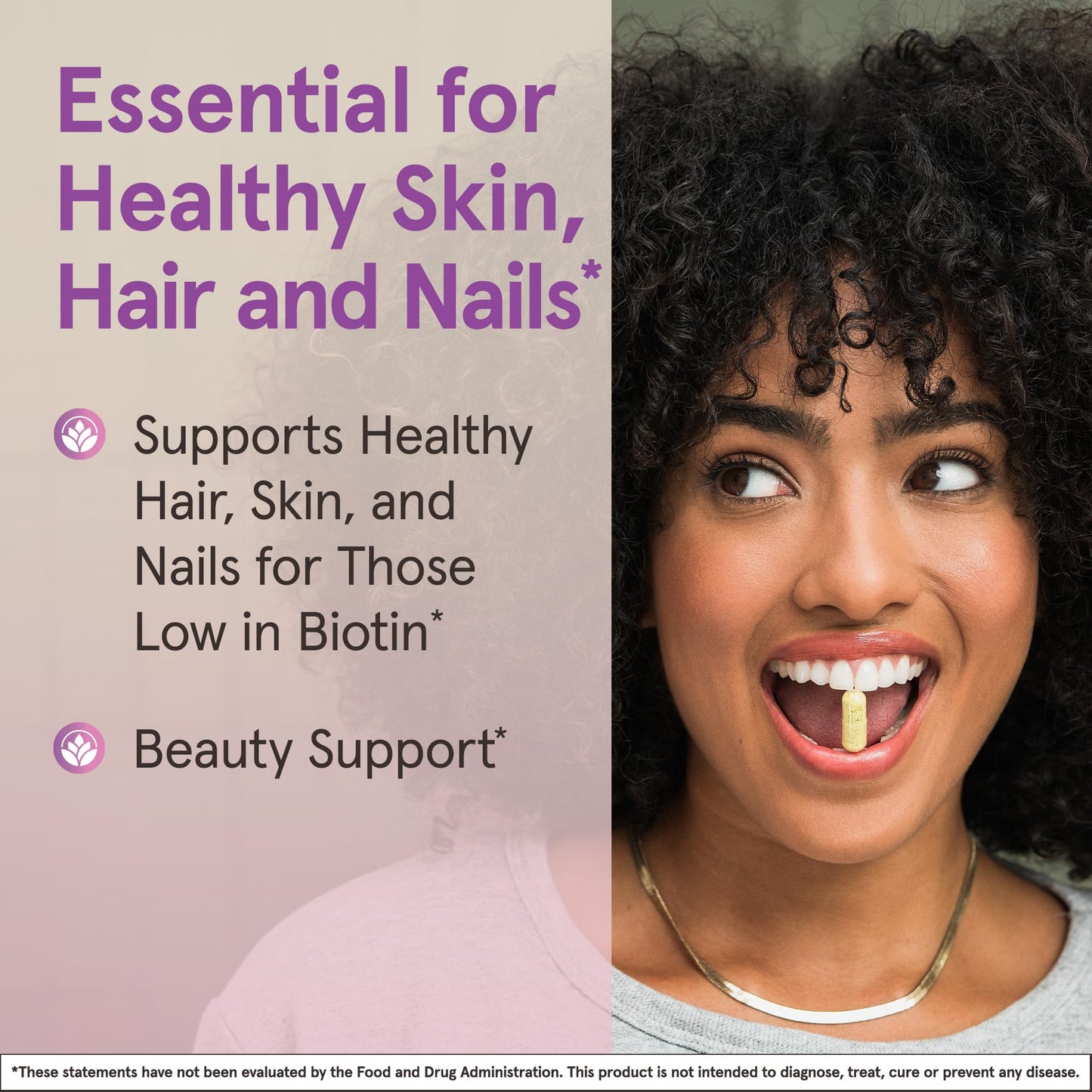 Jarrow Formulas® Biotin Ultra Strength 5000 mcg, Dietary Supplement, Hair, Skin, and Nails Support, 100 Veggie Capsules, Up to 100 Day Supply