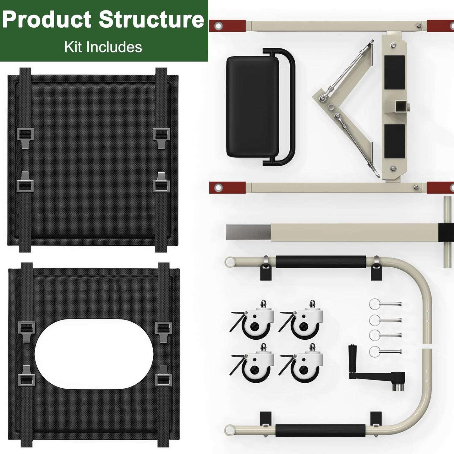 Patient Lift Transfer Chair, Transfer Lift Chair for Disabled, Portable Car Transfer Lift Bed to Wheelchair Transfer Devices, Transfer Chair for Elderly & Disabled (B)