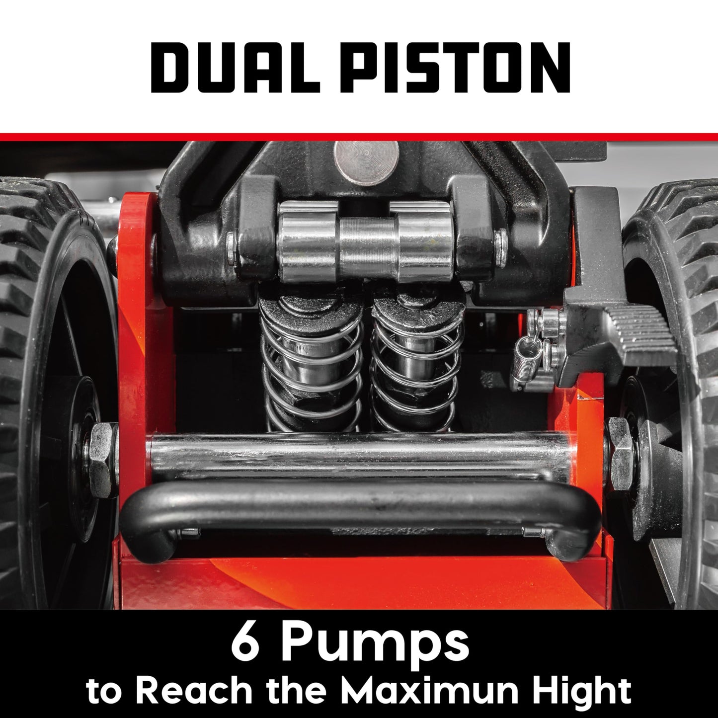 Powerbuilt 2.5 Ton Big Wheel Off Road Jack, Vehicle Lift for Trucks, SUVs, ATVs Offroad Vehicles, Oversized Wheels for Rugged Terrain, 5000 LB Capacity, Orange 620703ECE