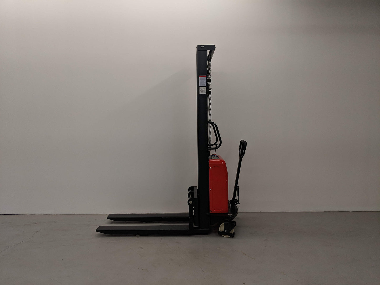 Hoc SPNT1035 Thin Leg Semi Electric Pallet Stacker 1000 kg 2204 lbs + 138 Inch Height Capacity + 3 Year Warranty