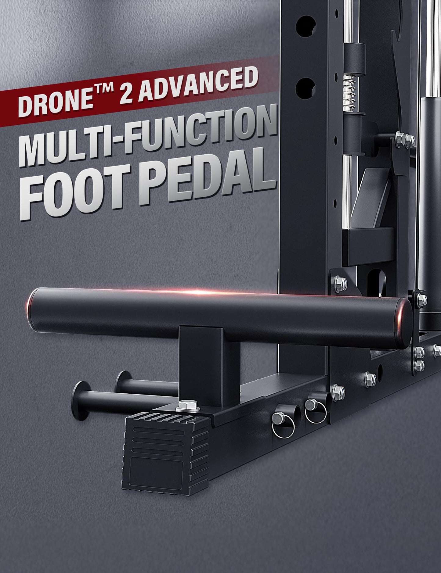 Major Fitness Drone2 Advanced Smith△ Machine – All-in-One Home Gym Squat Rack with Aluminum Pulley Set , Weight Bar, Dual LAT Pull-Down Systems & Cable Crossover Machine for Full-Body Workouts