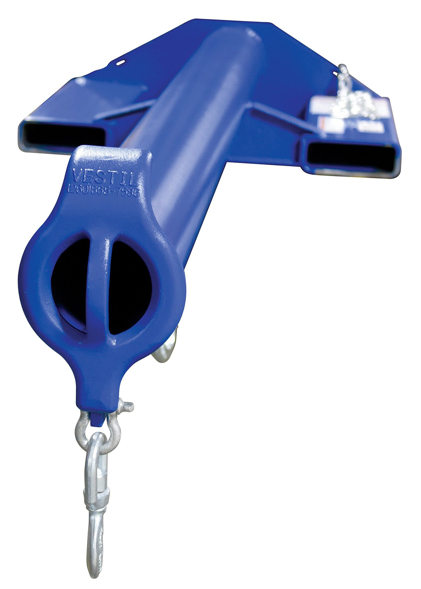 Vestil LM-EBNT-6-24 Steel Economy Non Telescoping Lift Boom 24 In. Fork Pocket Center 6,000 Lb. Capacity Blue and Yellow