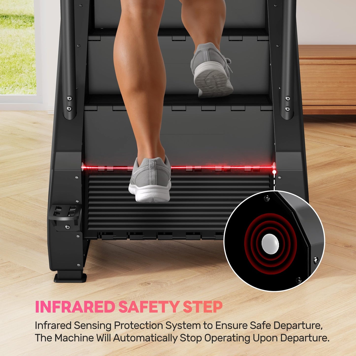 Goimu T1 Stair Stepper Machine, 550Lbs Commercial Grade Stair Climber for Home with 15 Resistance Level and LED Screen, Stepmill Exercise Machine for Cardio and Full Body Workouts, 24-164 Steps/Min