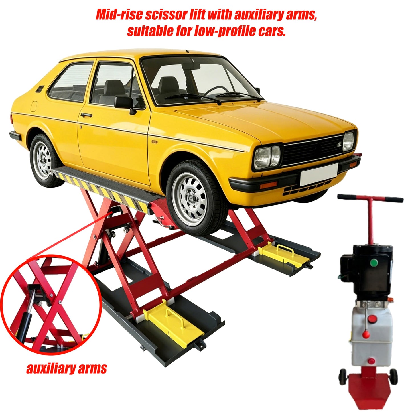 KT-X77 7000 lbs Scissor Lift - 110V Portable Car Lift for Cars SUVs Light Trucks, 39.37" Max Height, Heavy Duty Quick Jack Adjustable for Garage Shop, Fit Low-Profile Cars