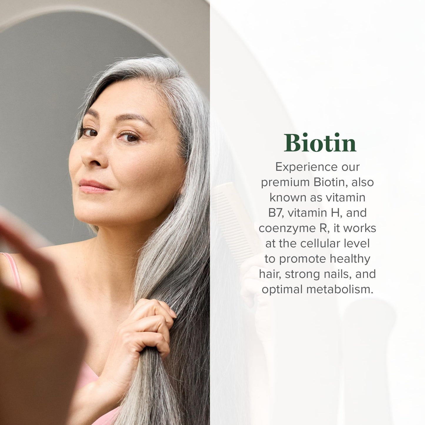 Global Healing Center - Biotin (Vitamin B7) Biotin for Hair Growth Supplement Vitamins, Supports Radiant Skin, and Stronger Nails, Hair Loss Vitamins for Women and Men, More Than The 1000mcg