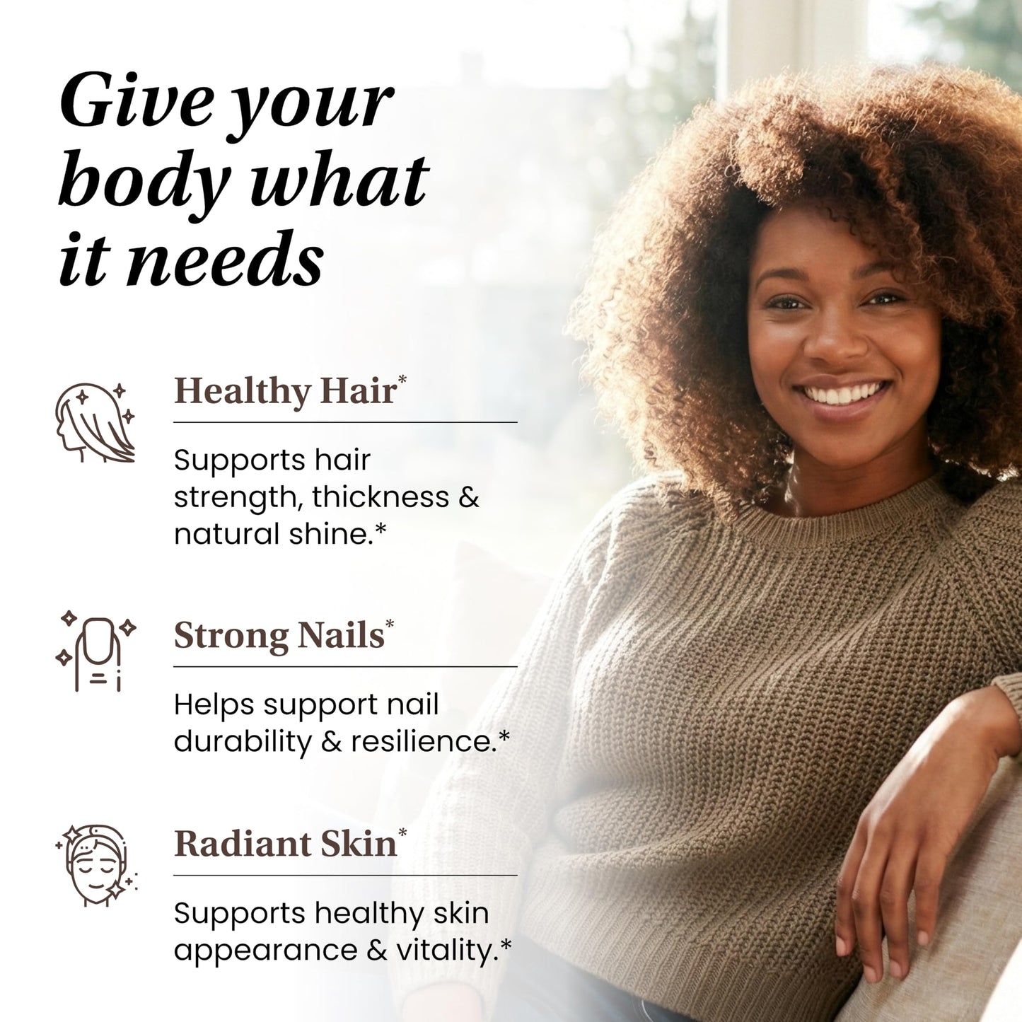 Sandhu's Biotin, Collagen & Keratin Complex | Supports Normal Hair Growth Cycle | Vitamins for Skin & Nails | Hair Supplements for Women & Men | Made in USA (60 Count (Pack of 1), #1 Hair Vitamins)