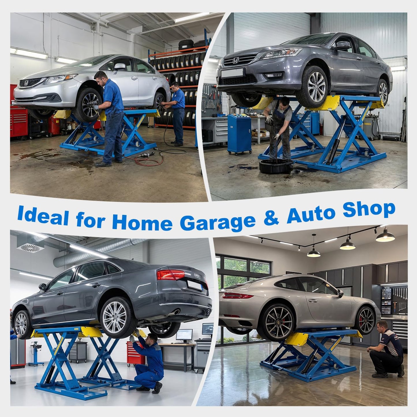 MutsMover 8000 LBS Portable Car Lift with Electric Unlock, 40" Max Lift Height Heavy-Duty Hydraulic Vehicle Lift, Rolling Garage Auto Lift for SUVs, Trucks & Light Duty Vehicles, 110V