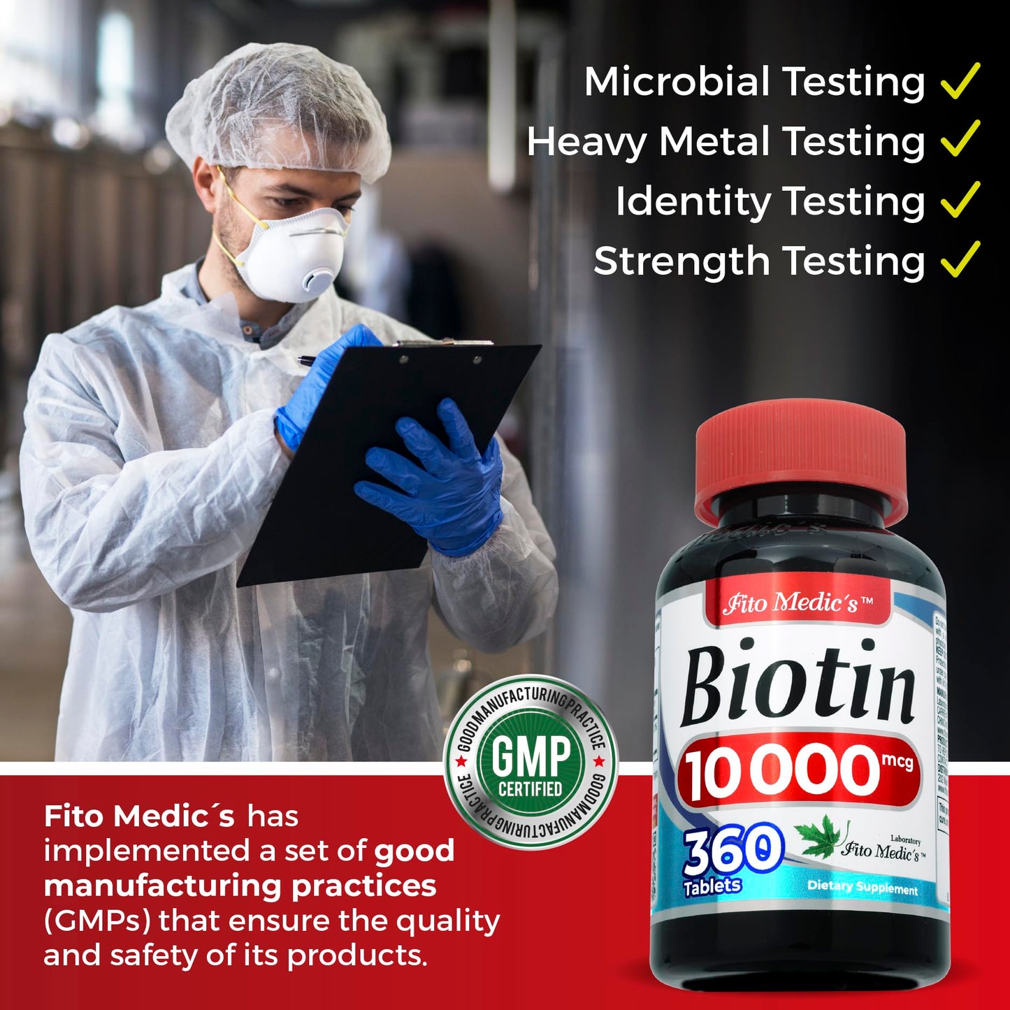 FITO MEDIC'S Lab | biotin |360 tab | biotin Supplement.