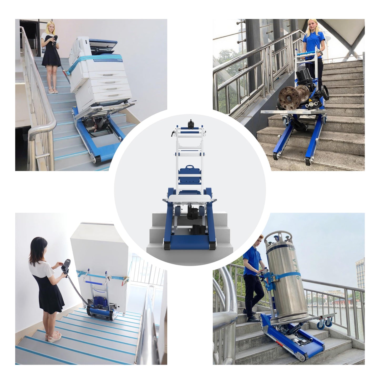 Electric Stair Climbing Dolly 925 lb Capacity Heavy Duty Stair Climbing Hand Truck with Electric Lifting System, Joystick Control, Easy to Operate