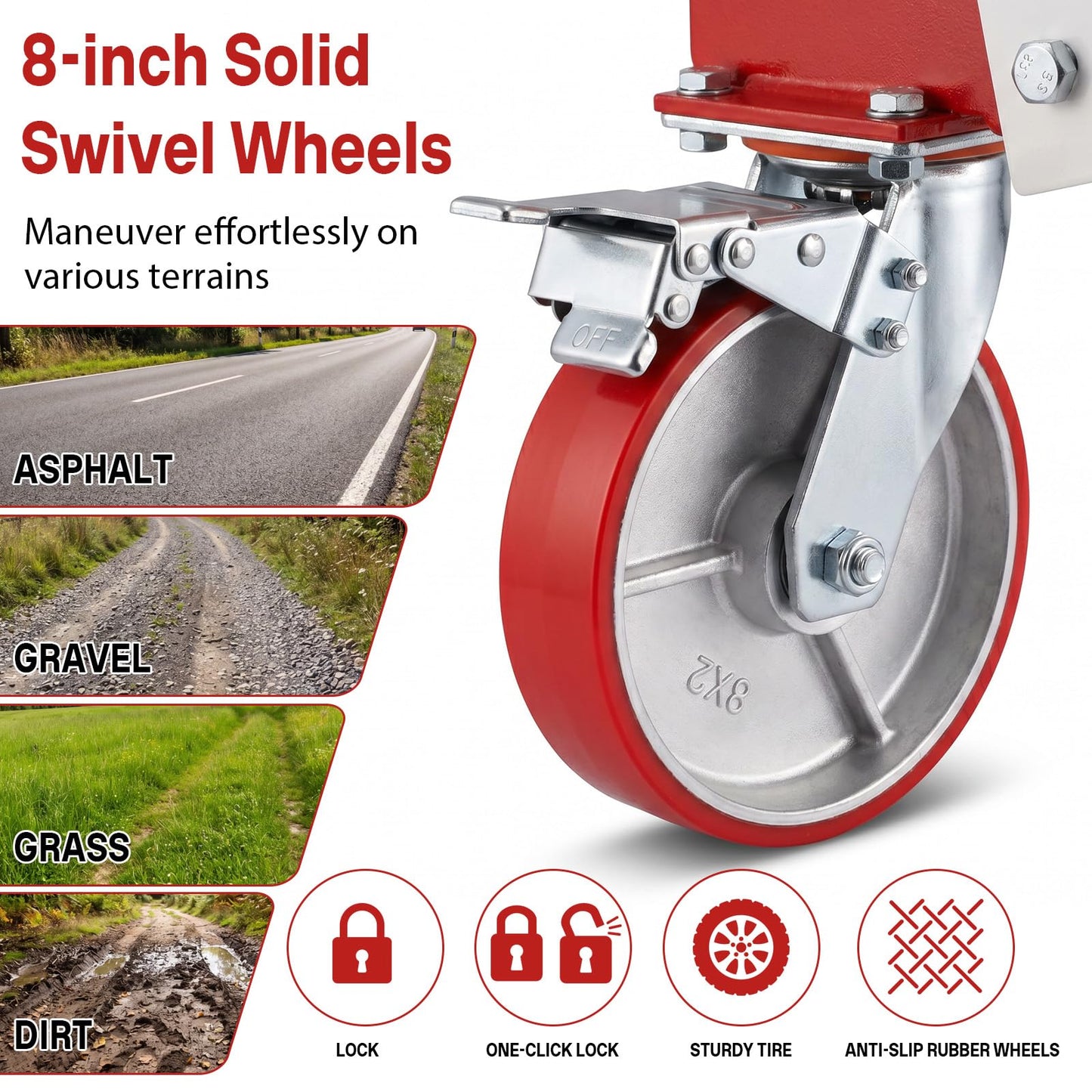 GAMINA KAVISI 3500 LBS Trailer Dolly, Angle Adjustable Trailer Mover with 2 Inch Hitch Ball, Heavy Duty Trailer Tongue Jack for RV, Boat, Motorcycle, Jet Ski and Small Trailer