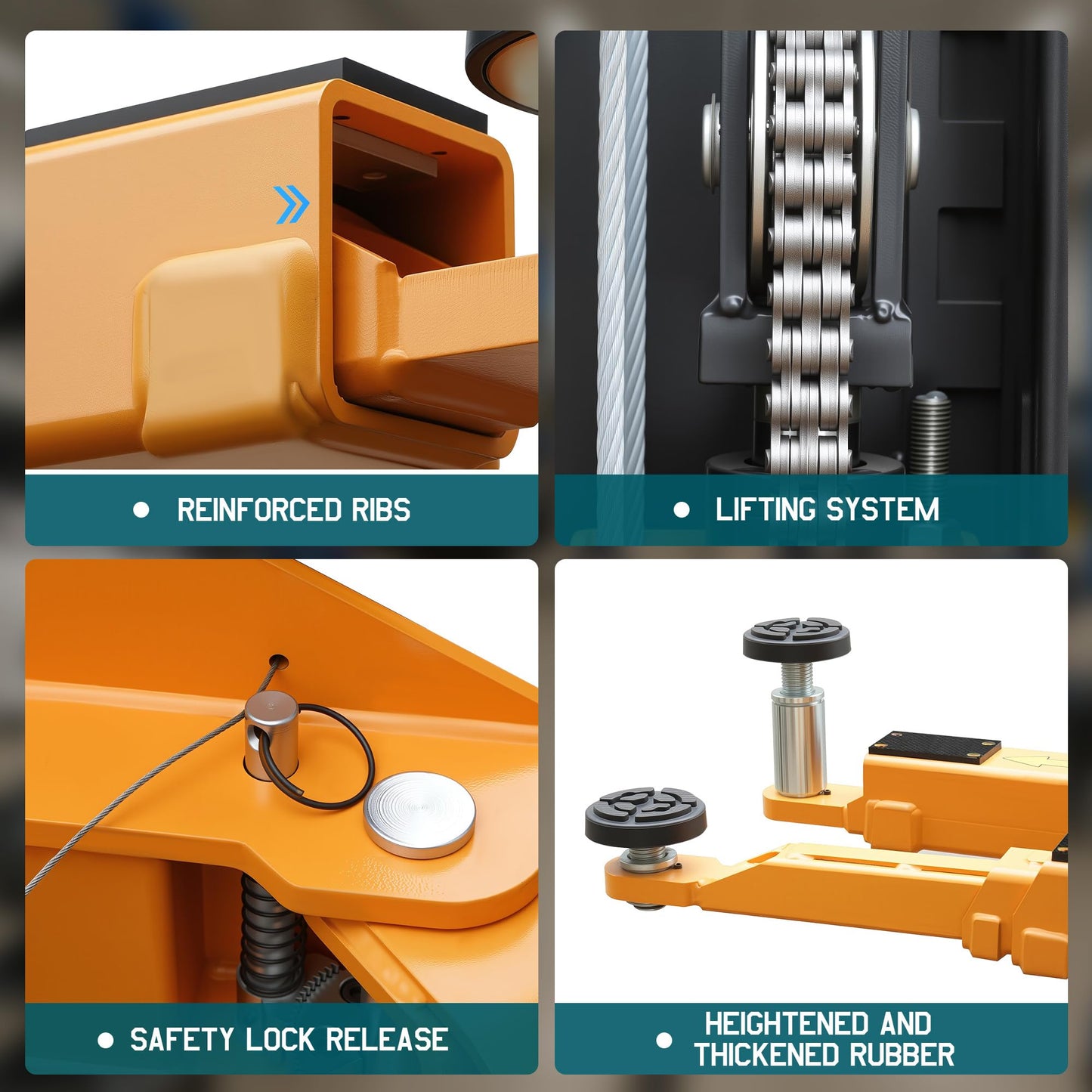 Albott 12000 LBS Overhead 2 Post Car Lift, Hydraulic Auto Vehicle Lift for Commercial Garage, 3+2 Adjustable Lift Arms, Dual Point Safety Release for Trucks & SUVs, 220V 60Hz 1PH