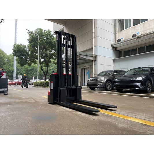 Electric Pallet Lifting System Stacker, Battery Powered Forklift Lift Equipment, Walk Behind Hydraulic Stacking Machine, Warehouse Pallet Handling Equipment, Material Handling System