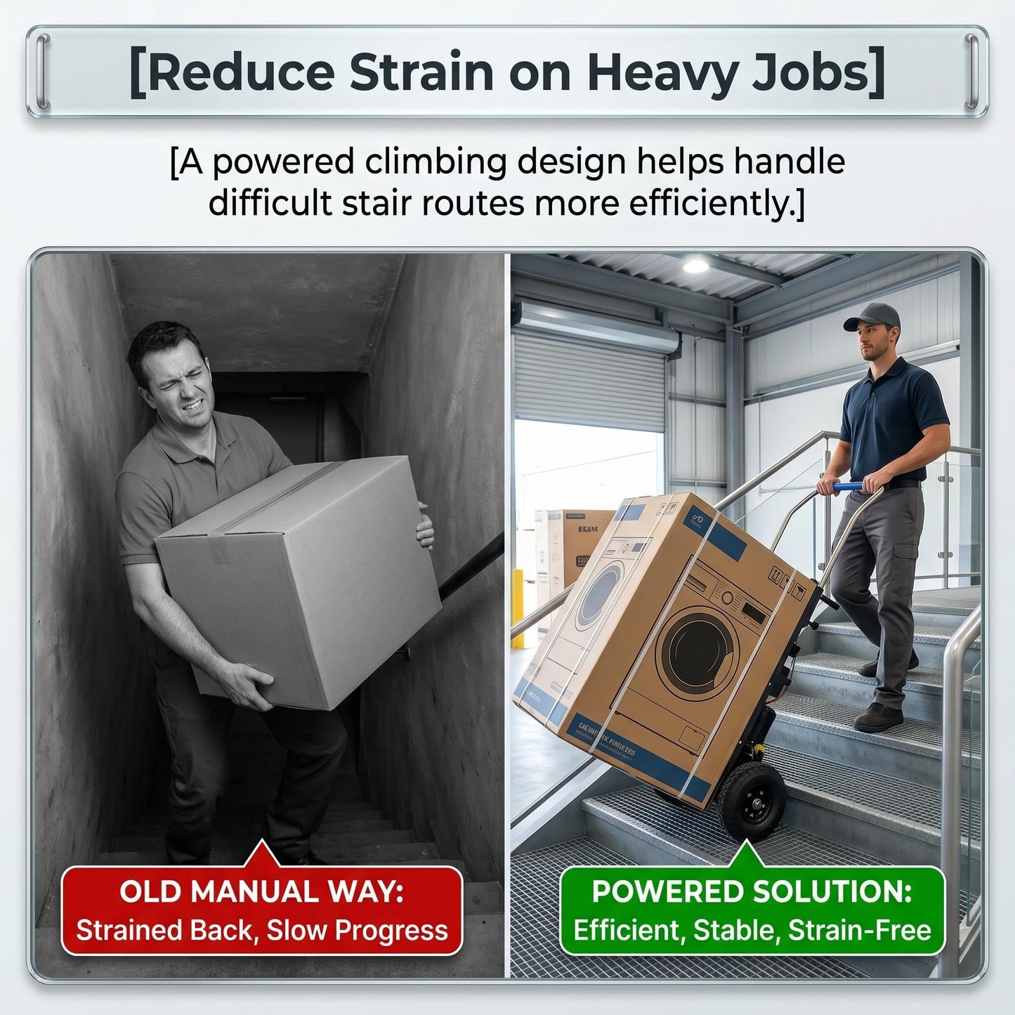 1000lbs Electric Stair Climbing Hand Truck - 1500W Heavy Duty Powered Electric Stair Climber Dolly Cart, Moving Heavy Objects Up and Down Stairs Effortless