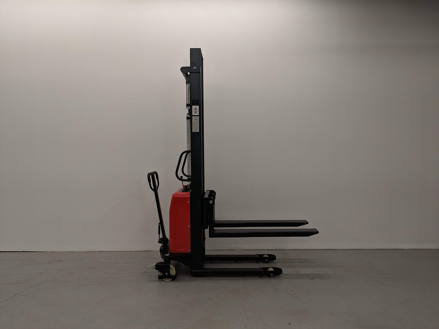 Hoc SPNT1035 Thin Leg Semi Electric Pallet Stacker 1000 kg 2204 lbs + 138 Inch Height Capacity + 3 Year Warranty