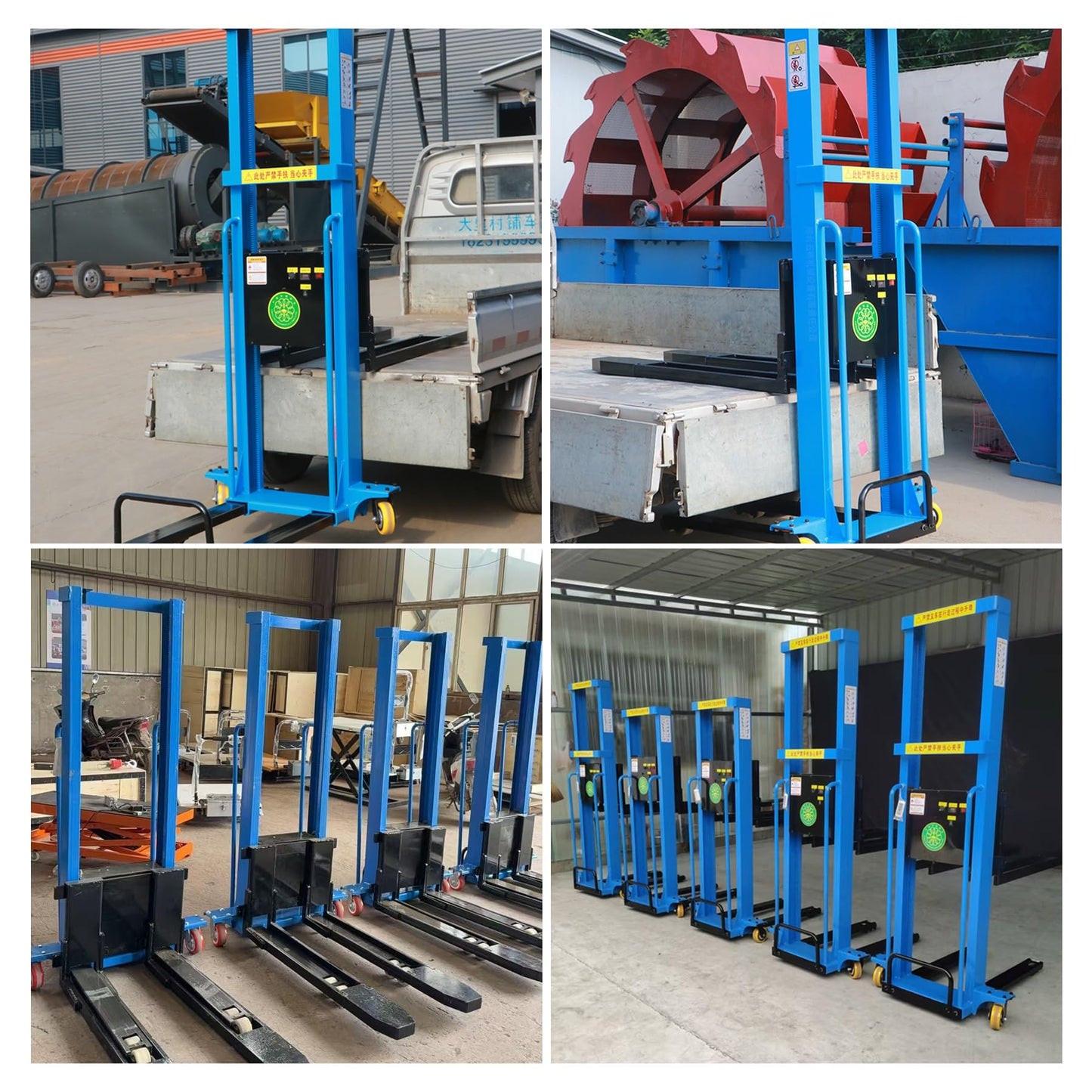 Electric Pallet Stacker with Hydraulic Lift, 1100 lb Capacity, 6.56ft Height, Portable Forklift for Warehouse & Workshop