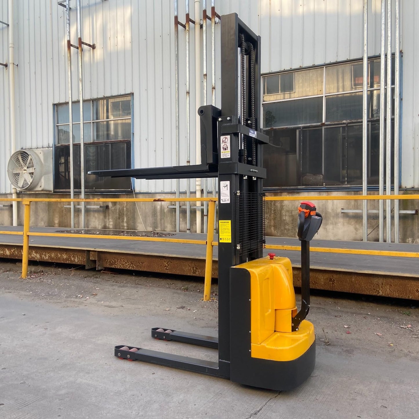 Electric Pallet Lift Handler, Battery Powered Stacker Forklift Equipment, Walk Behind Hydraulic Lift Truck, Warehouse Stacking Machine, Material Handling Equipment