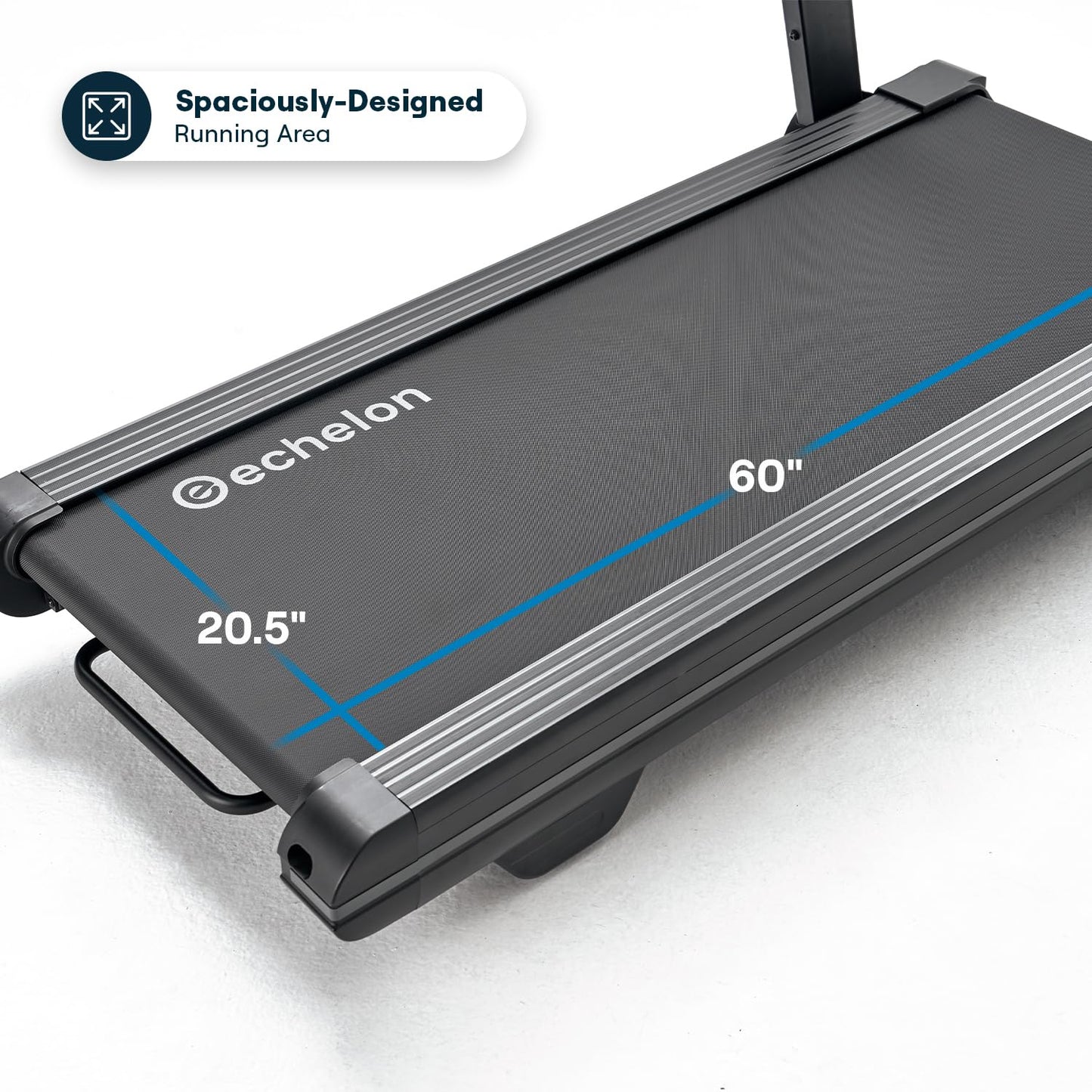 Echelon Stride-6 Smart Foldable Treadmill with 10" HD Touchscreen 3.0 CHP Motor 12 Incline Levels Quiet Folding Running Machine for Home Gym Fitness