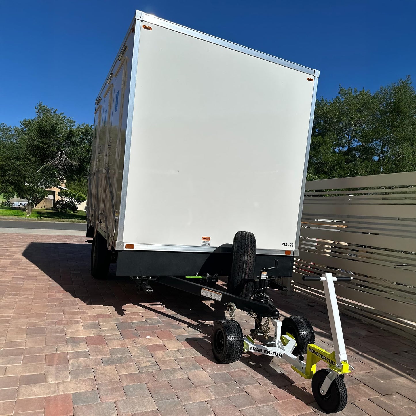 Monster Tug Off-Road Trailer Dolly – Heavy Duty Trailer Mover for Gravel, Dirt, Sand & Hard Surfaces – Adjustable Ball Mount – Manual Tow Dolly for Boat, Utility & RV Trailers