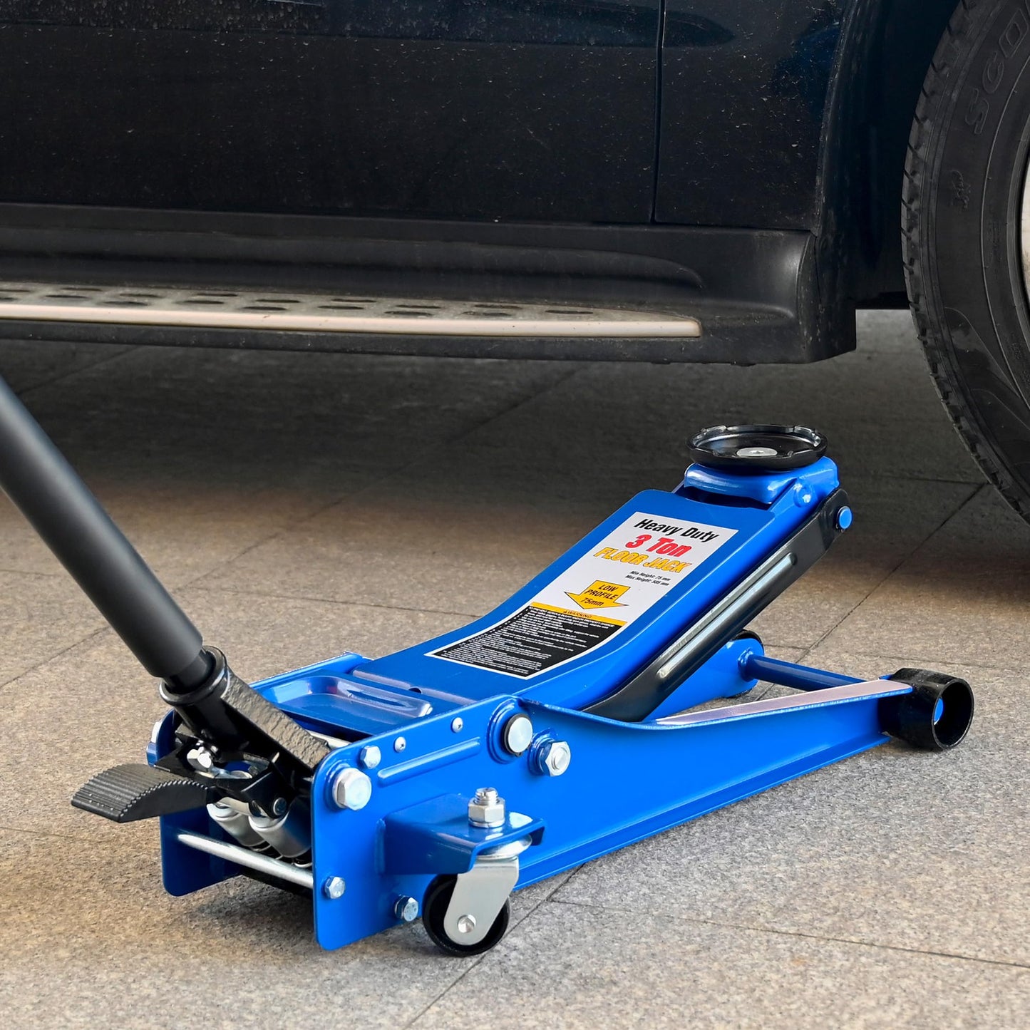Floor Jack 3Ton/6600lbs.Dual Piston Fast Lifting Pump.Ultra Low Profile Floor Jack with Foot Pedal,Lifting Range 3.1"-20".Heavy Duty Hydraulic Racing Car Jack for MVPs,SUVs and Trucks.Trolley Jack