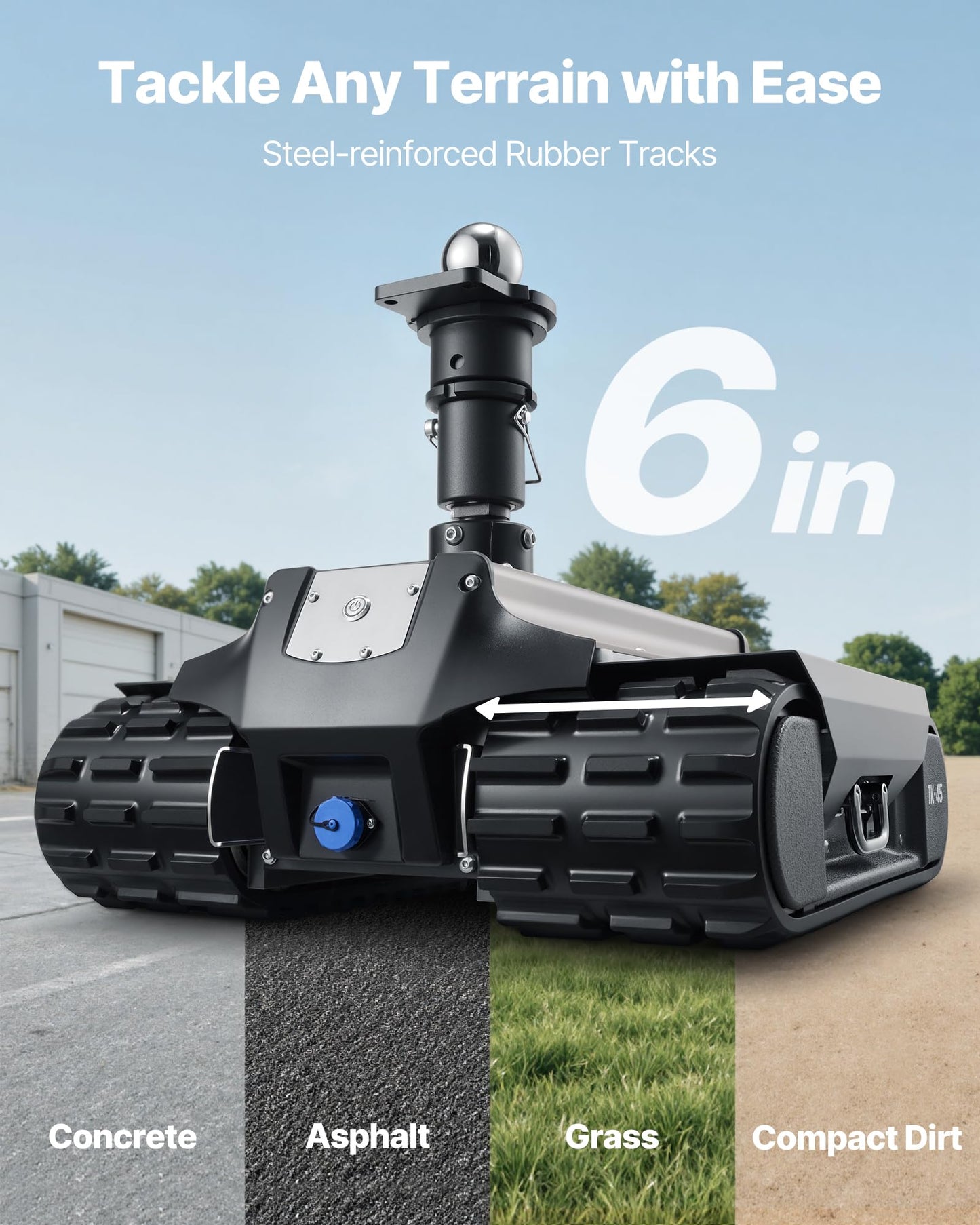 VEVOR Electric Trailer Mover, 9000 lbs Max Towing Capacity, Remote-Controlled Trailer Mover with 328 ft Wireless Range, Motorised Camper Trolley Kit Fits for Camper RV Caravan Boat Trailer Jack