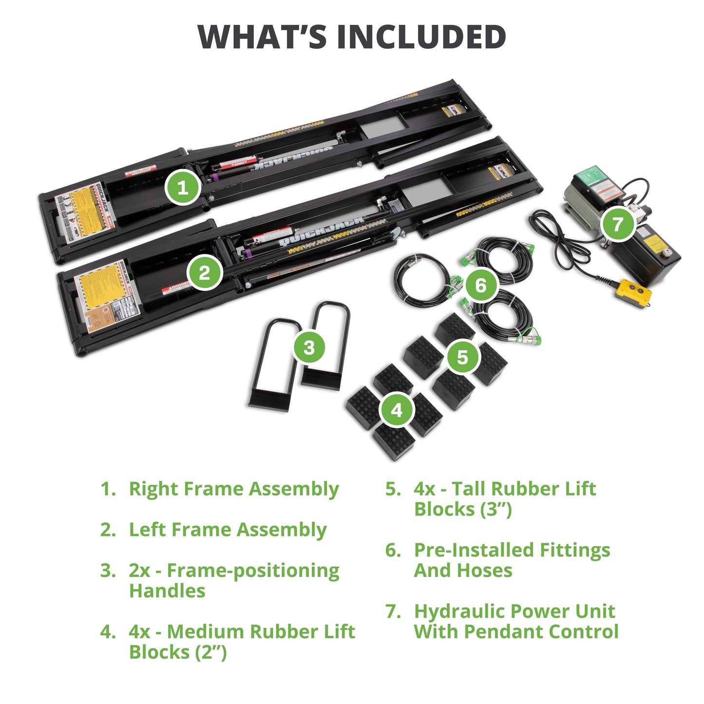 QuickJack 8000TL Portable Car Lift with 8,000lb Capacity, with 110V Power Unit, Safe & Portable Design Garage Lift for Home, Garage, Shop, or Mechanic Auto Repair