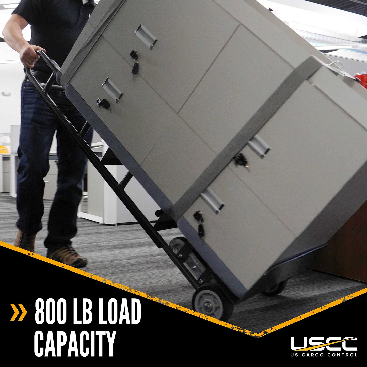 US Cargo Control Appliance Trucks (16-Pack) - Industrial Steel Appliance Hand Truck, 1,200 LBS. Capacity, with Double Auto Recoil Strap Systems & Stair Climbers - Heavy Duty Appliance Dolly