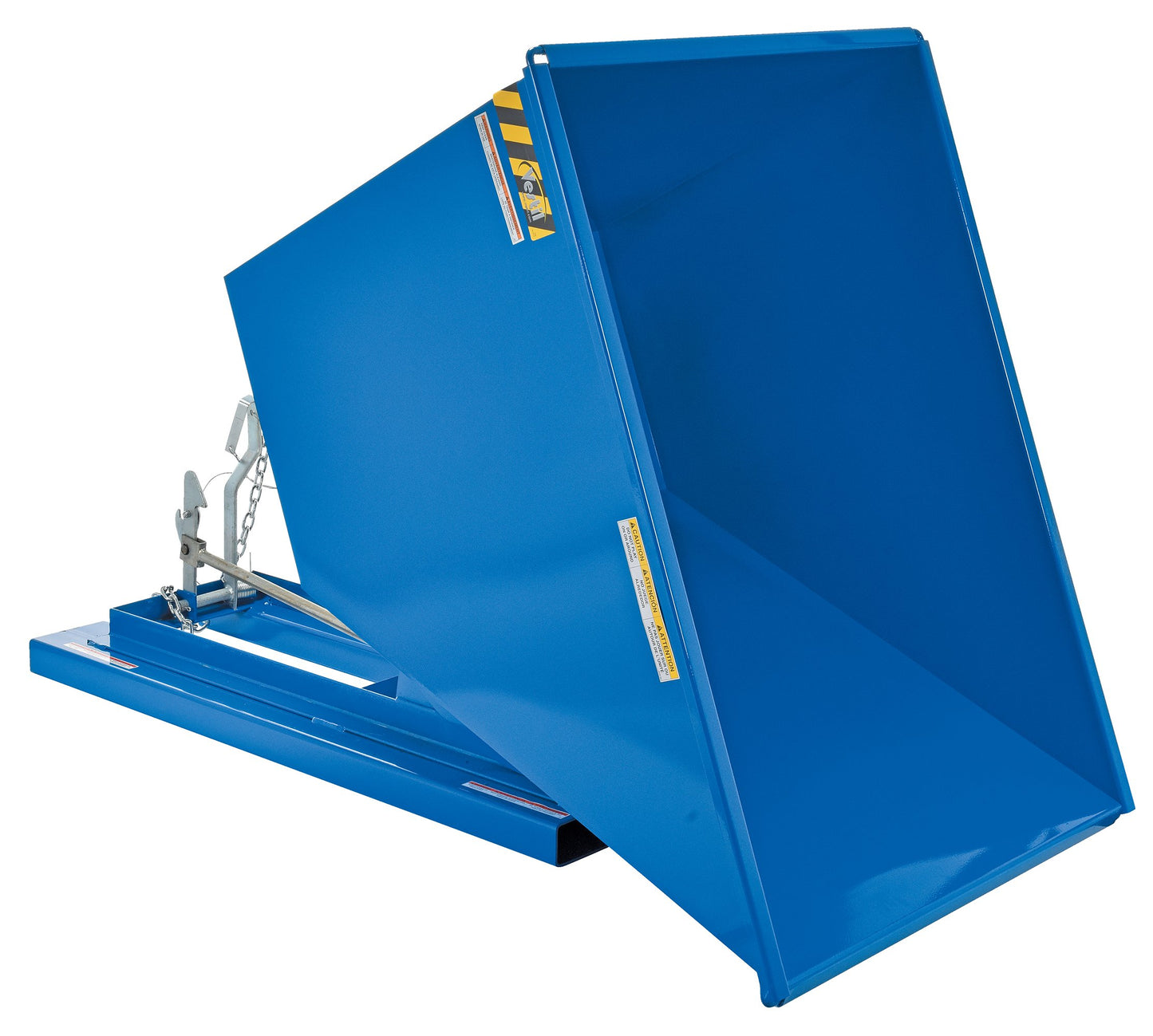 Vestil D-100-LD Steel Light Duty Self Dumping Hopper 1 Cubic Yard 2000 Lb. Capacity Blue