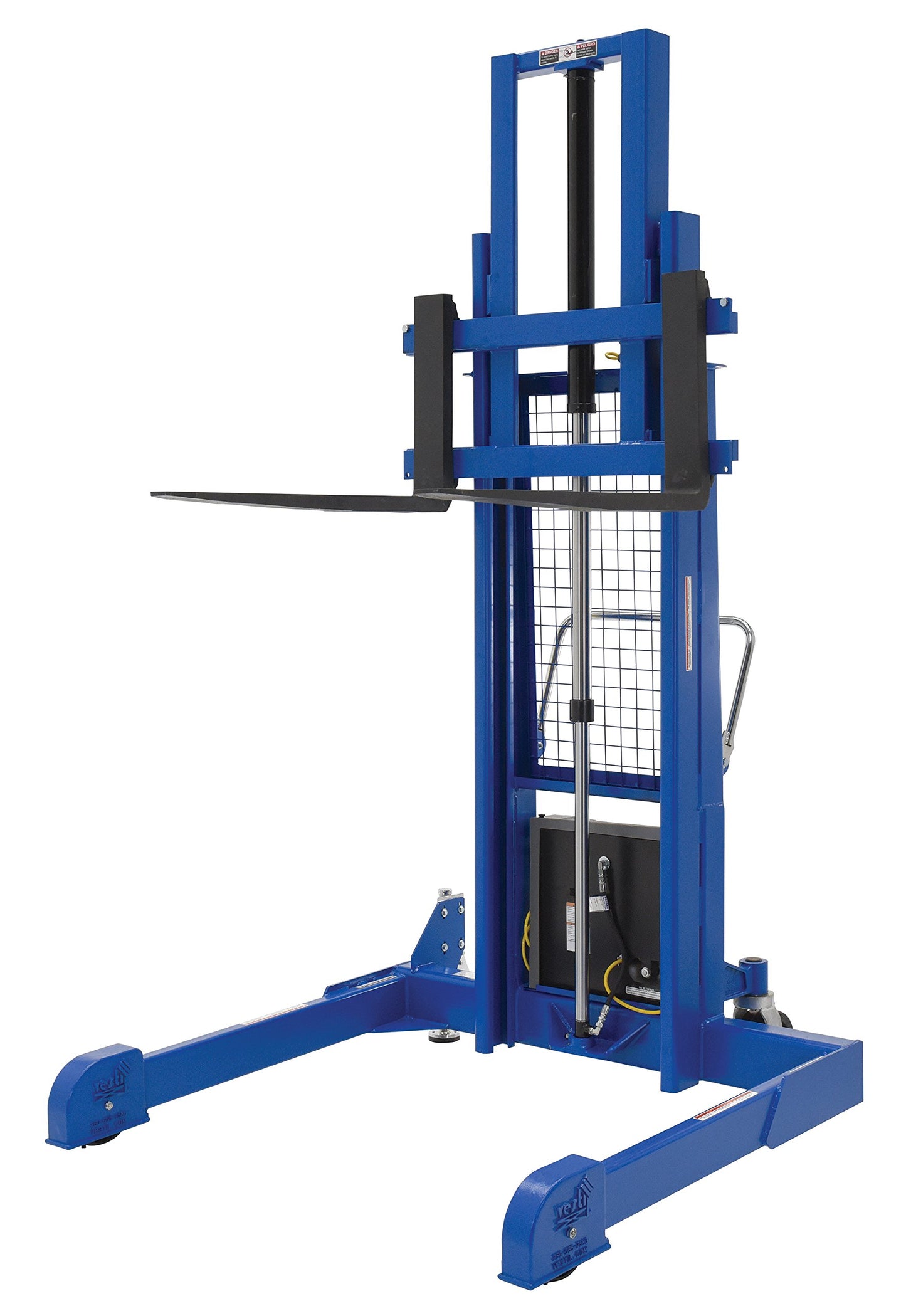 Vestil PMPS-60-DC Steel Pallet Master/Server Stacker 12 Volt DC Powered 60 In. Raised Height 4,000 Lb. Capacity Blue