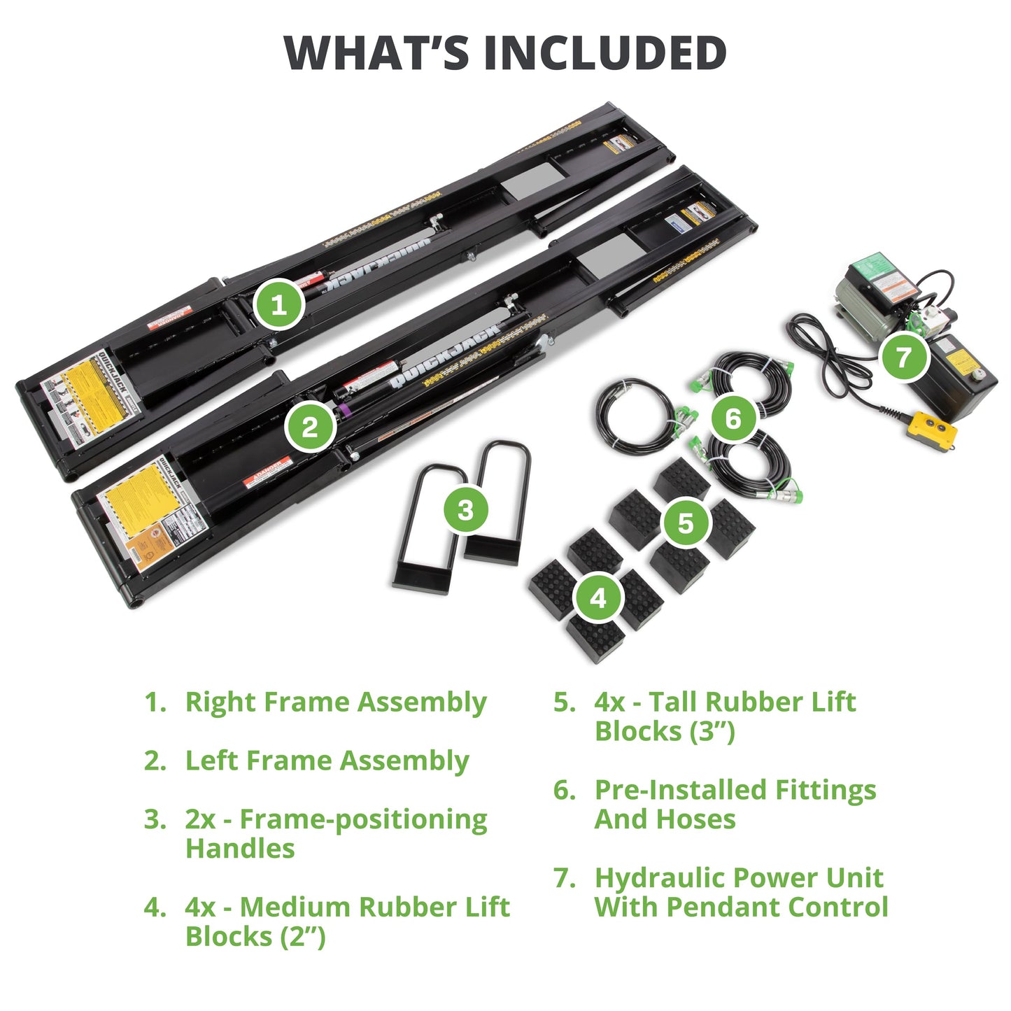 QuickJack 8000TLX Portable Car Lift with 8,000lb Capacity, with 110V Power Unit, Safe & Portable Design Garage Lift for Home, Garage, Shop, or Mechanic Auto Repair