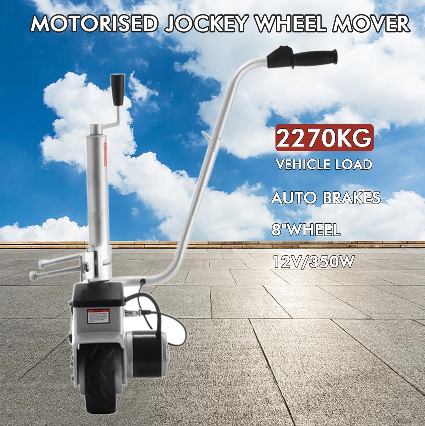 Motorized Trailer Dolly for Boat & Trailer Maneuvering - 5000 Lbs Max Load - 12V/350W Electric Power Mover