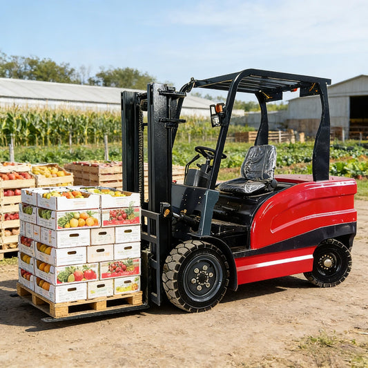 High Reach Stacker Lift Truck, 5000lbs Electric Forklift with Lithium Ion Battery, 3-Wheel Counterbalance Machine, Narrow Aisle Warehouse Material Handling Equipment