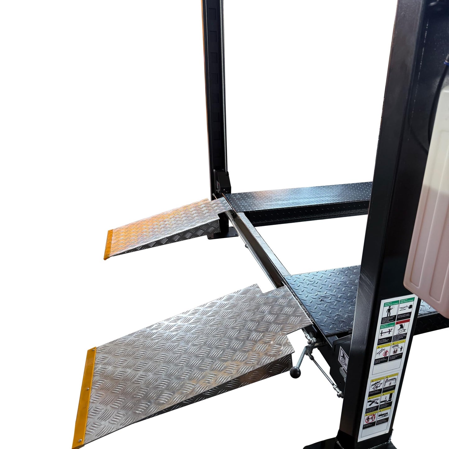 APlusLift Falcon AP-9H-XLT 9000LB Extra Long Extra Wide 4-Post Portable Parking Storage Service Car Lift with Aluminum Ramp / 36 Months Part Replacement