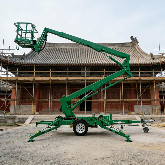 Towable Articulating Boom Lift with 45ft Reach | 450lb Platform Capacity | Excellent Over-the-Obstacle Access | Easy Transport & Quick Job Site Setup