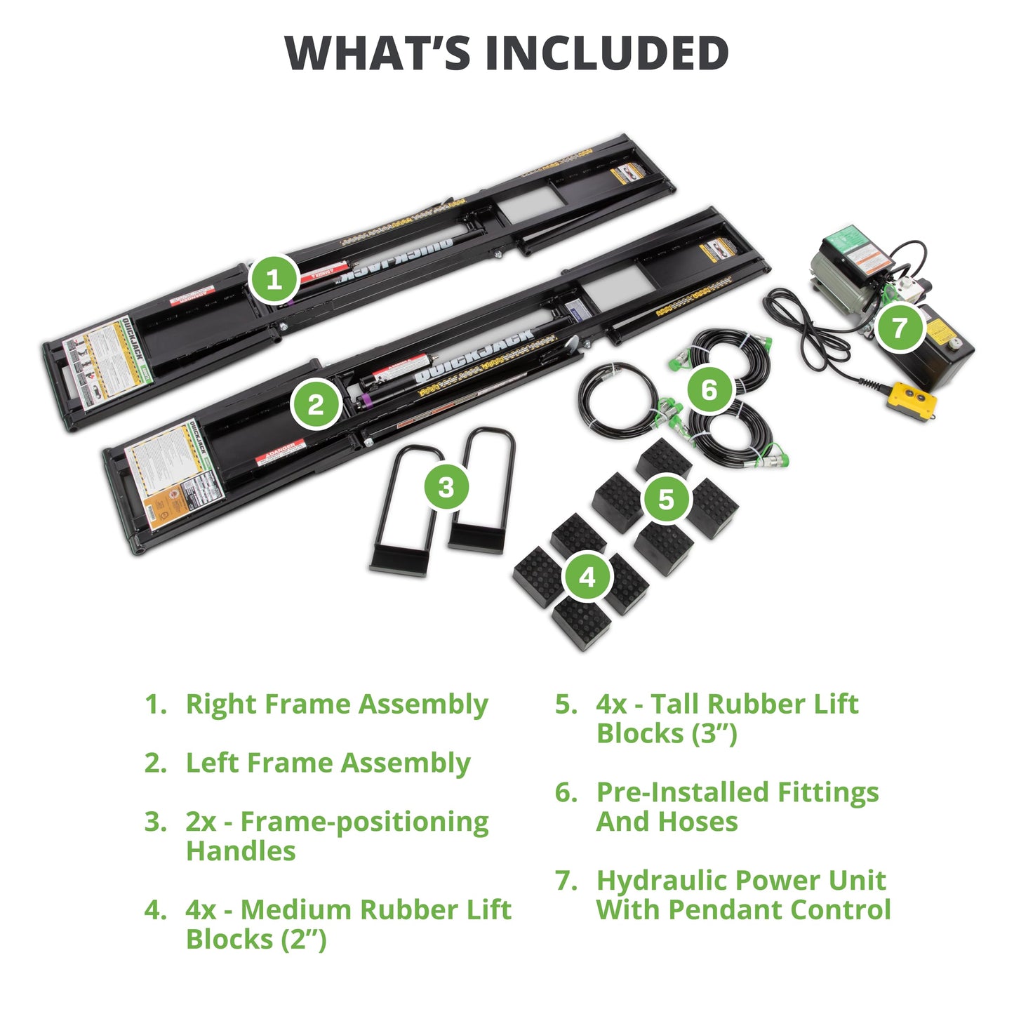 QuickJack 6000TL Portable Car Lift with 6,000lb Capacity, with 110V Power Unit, Safe & Portable Design Garage Lift for Home, Garage, Shop, or Mechanic Auto Repair