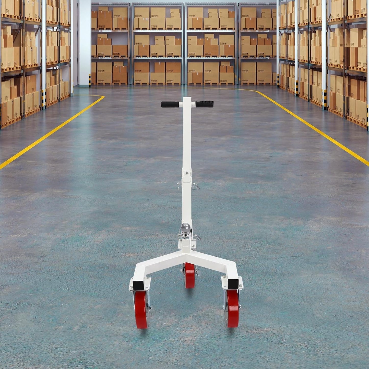 Trailer Dolly, 3500lbs Tongue Weight Capacity, Adjustable Trailer Dolly for Moving Heavy Equipment, Mover for RV, Boat, Camper, Enclosed Trailers, Adjustable Handle Length for Moving RV Trailer