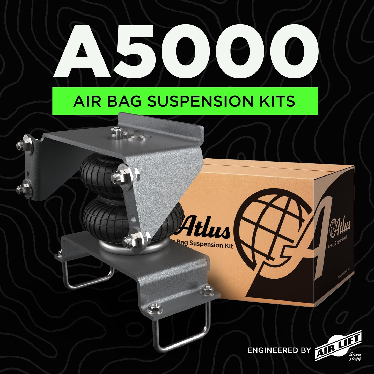 Atlus Engineered By Air Lift A5000 Air Bag Suspension Kit for 2007-2019 Chevy Silverado & GMC Sierra 1500 Legacy 2WD & 4WD (Replaces Torque TR2430AS and Firestone 2430) – AA24300